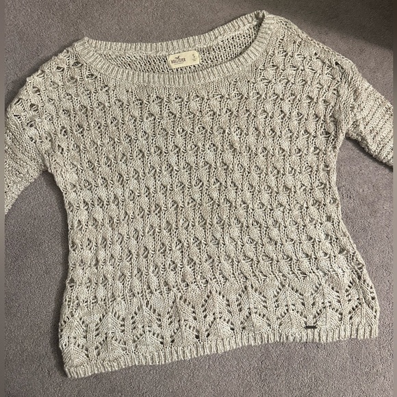 Hollister Sweaters - Hollister crochet knit sweater long sleeve